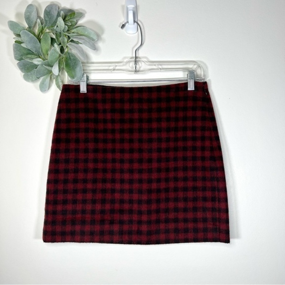Madewell Nightout Buffalo Check Upstate Skirt